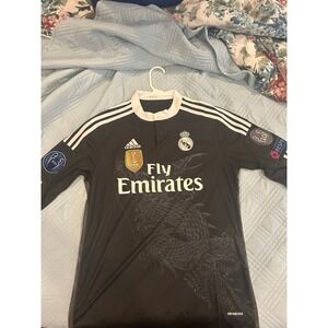 Real Madrid Cristiano Ronaldo 7 Black Dragon Jersey Long Sleeve Adidas